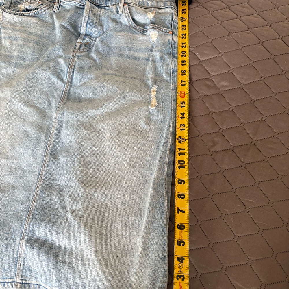 MOTHER Light Blue Denim Midi Skirt - Picture 10 of 10